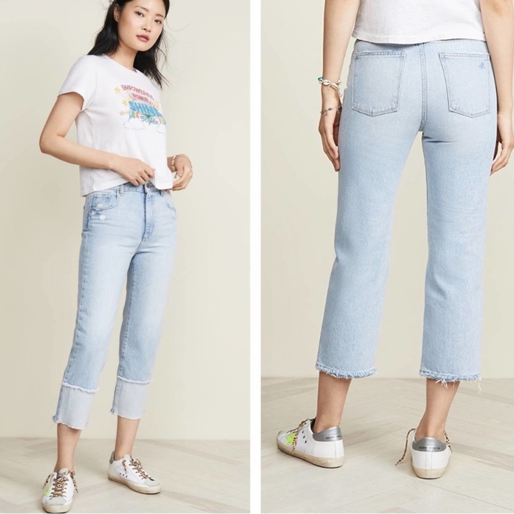 Jerry Cropped High Rise Vintage Straight Jeans